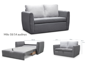 Nauja miegama minkšta sofa lova Belta 120 cm