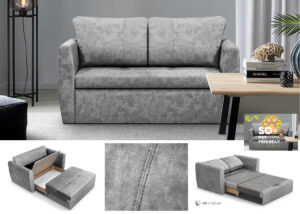 Miegama sofa/sofa-lova „Belta lux” 150cm su dėže patalynei
