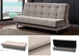 Miegama kreminė sofa lova Salsa 2
