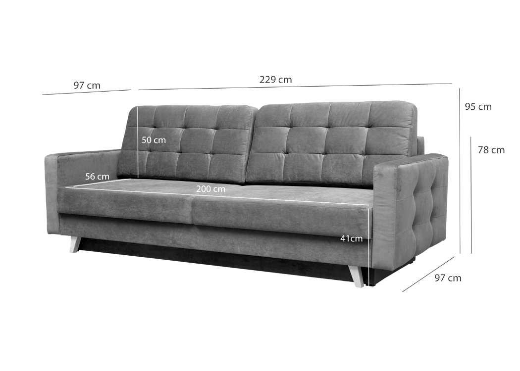 Sofa–lova su dėže patalynei „Vega” - Image 4