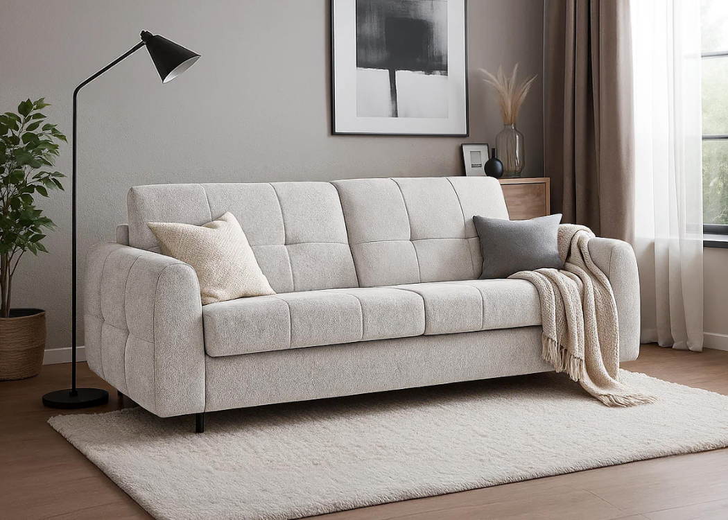Minkšta sofa/sofa–lova su dėže patalynei „Perona” 250 cm - Image 2