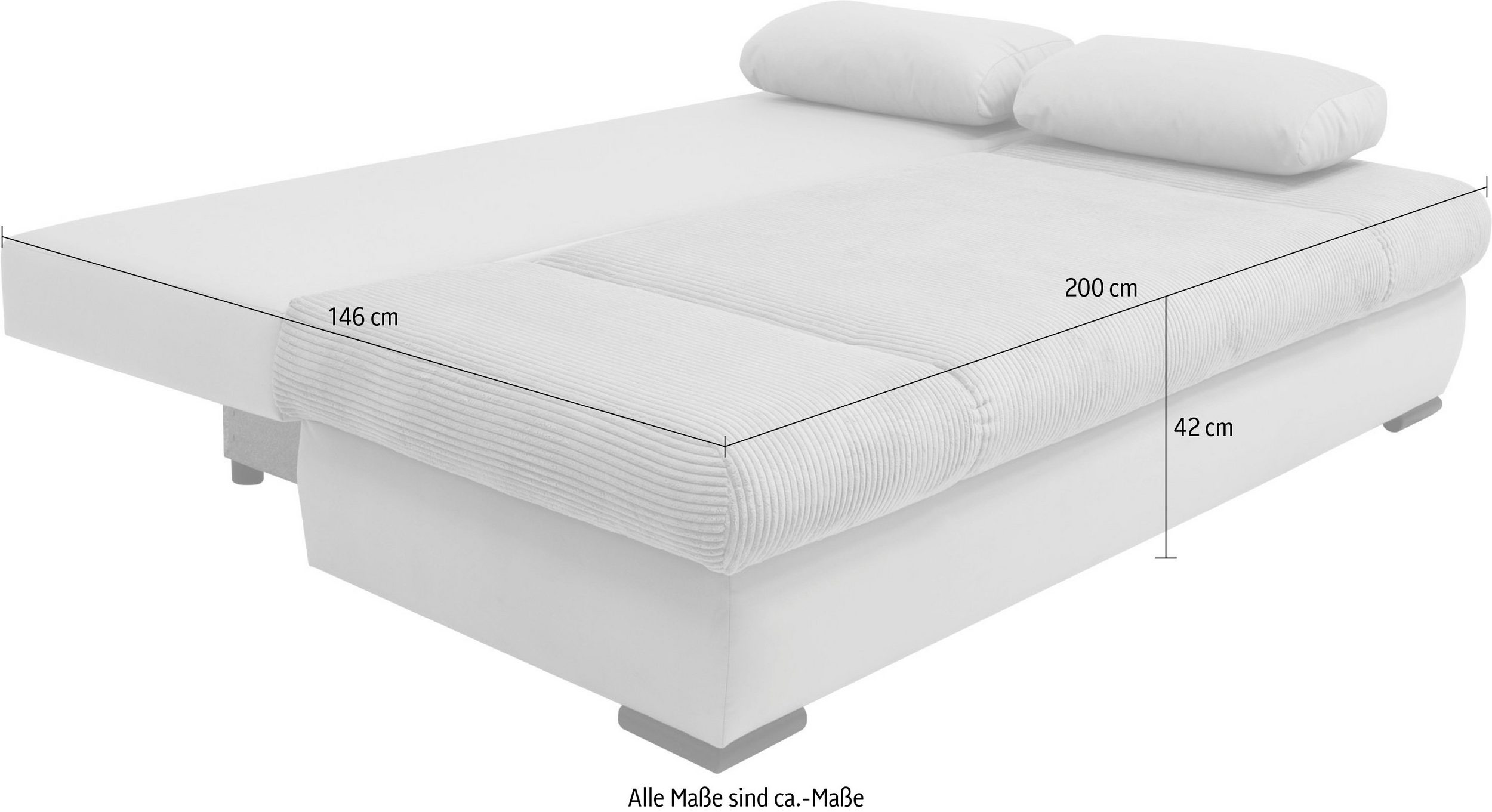 Minkšta sofa – lova su patalynės dėže “Chicago” - Image 13
